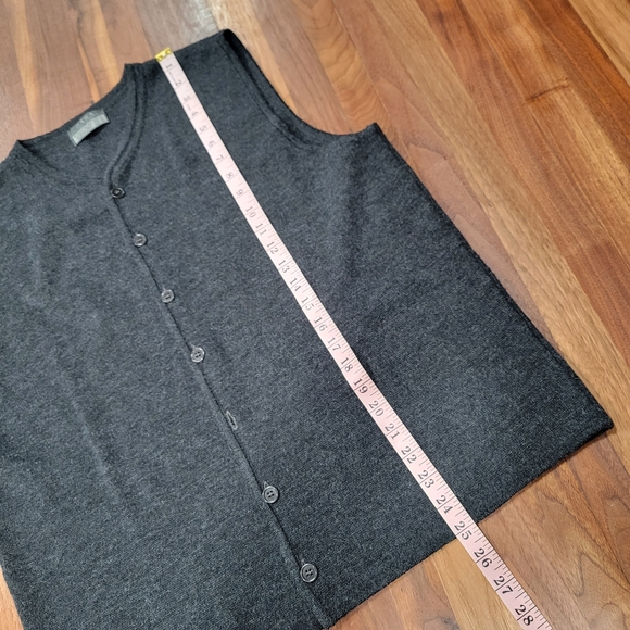 Zara Men's Wool Blend. Academia Vest Charcoal Gray Size XL - Picture 3 of 6